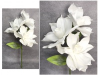 Kwiat piankowy MAGNOLIA wys. 80 cm (3 kwiaty 30-38 cm) BIAŁY