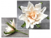 Kwiat piankowy MAGNOLIA wys. 30 cm (kwiat 25x10 cm) BRZOSKWINIOWY