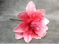 Kwiat piankowy MAGNOLIA wys. 59 cm (kwiat 31 cm) RÓŻOWY JASNY