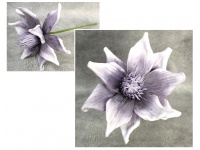 Kwiat piankowy MAGNOLIA wys. 53 (kwiat 28 cm) CIEMNO FIOLETOWY