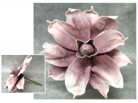 Kwiat piankowy MAGNOLIA wys. 30 (kwiat 39 cm) RÓŻ BRUDNY