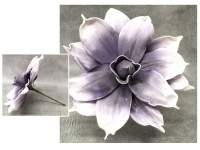 Kwiat piankowy MAGNOLIA wys. 30 (kwiat 35 cm) FIOLETOWY CIEMNY