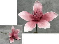Kwiat piankowy MAGNOLIA wys. 50 (kwiat 28 cm) RÓŻOWY