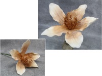 Kwiat piankowy MAGNOLIA wys. 50 (kwiat 28 cm) POMARAŃCZOWY