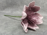 Kwiat piankowy MAGNOLIA wys. 53 cm (kwiat 31 cm) BRUDNY RÓŻ
