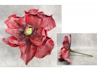 Kwiat piankowy MAGNOLIA wys. 30 (kwiat 30 cm) CZERWONY
