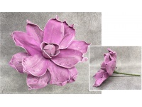 Kwiat piankowy MAGNOLIA wys. 30 (kwiat 35 cm) FIOLETOWY