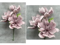Kwiat piankowy MAGNOLIA wys. 80 cm (3 kwiaty 30-38 cm) BRUDNY RÓŻ