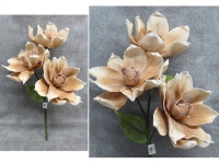 Kwiat piankowy MAGNOLIA wys. 80 cm (3 kwiaty 30-38 cm) POMARAŃCZOWY