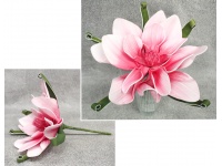 Kwiat piankowy MAGNOLIA wys. 30 cm (kwiat 28x8cm) JASNO RÓŻOWY