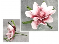 Kwiat piankowy MAGNOLIA wys. 30 cm (kwiat 29x8 cm) RÓŻOWY