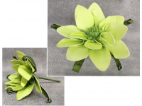 Kwiat piankowy MAGNOLIA wys. 30 cm (kwiat 29x8 cm) ZIELONY
