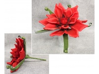 Kwiat piankowy MAGNOLIA wys. 30 cm (kwiat 30x8 cm) CZERWONA