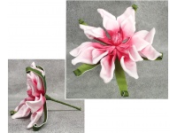 Kwiat piankowy MAGNOLIA wys. 30 cm (kwiat 30x8 cm) RÓŻOWA