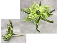 Kwiat piankowy MAGNOLIA wys. 30 cm (kwiat 30x8 cm) ZIELONA