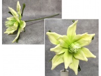 Kwiat piankowy MAGNOLIA z zielonymi listkami wys. 80 (kwiat 35 cm) ZIELONY