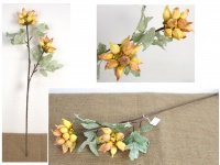 Kwiat PIANKOWY wys. 80 cm (kwiat 10x8 cm) zółto-pomarańczowy