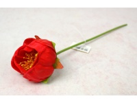 Kwiat PIWONIA piankowy wys. 34 cm (kwiat 7x5 cm) CZERWONA