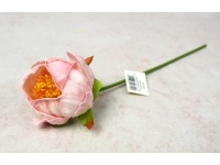 Kwiat PIWONIA piankowy wys. 34 cm (kwiat 7x5 cm) jasno RÓŻOWA