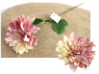 Kwiat pojedynczy DALIA wys. 61 cm (kwiat 14x5 cm) RÓŻOWO-KREMOWA