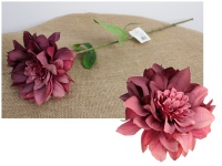 Kwiat pojedynczy DALIA wys. 61 cm (kwiat 14x5 cm) FIOLETOWA DWUKOLOROWA