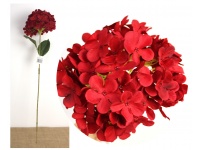 Kwiat pojedynczy HORTENSJA wys. 80 cm (kwiat 20 cm) BORDOWA