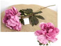 Kwiat pojedynczy PIWONIA wys. 80 cm (kwiat 18,5x7 cm) FIOLETOWA