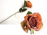 Kwiat pojedynczy RÓŻA wys. 51 cm kwiat 9,5 cm POMARAŃCZOWA