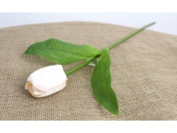 Kwiat pojedynczy TULIPAN wys. 51 cm (kwiat 6x4,5 cm, gumowy liść) JASNO RÓŻOWY marmurkowy