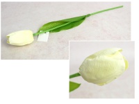 Kwiat pojedynczy TULIPAN wys. 50 cm (kwiat 6,5x4 cm) ŚMIETANOWY