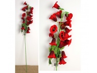 Kwiat POWÓJ POLNY wys. 90 cm  (kwiat 5x5 cm) CZERWONY