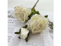 Kwiat RÓŻA 3 kwiaty (3-9 cm) łodyga 65 cm BIAŁY