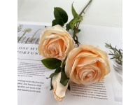 Kwiat RÓŻA 3 kwiaty (3-9 cm) łodyga 65 cm SZAMPAN