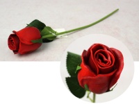 Kwiat RÓŻA piankowa wys. 34 cm (kwiat 5,5x5 cm) BORDOWA