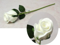 Kwiat RÓŻA piankowa wys. 34 cm (kwiat 5,5x5 cm) BIAŁA