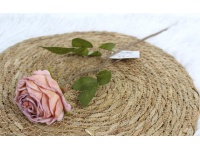 Kwiat RÓŻA pojedynczy, zasuszony wys. 38 cm (kwiat 6x4 cm) RÓŻOWY jasny