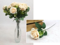 Kwiat RÓŻA wys. 36 cm na piku (kwiat 6x3,5 cm) BRZOSKWINIOWA - 1 szt