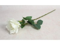 Kwiat RÓŻA wys. 56 cm (kwiat 11x7 cm) BIAŁA