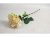 Kwiat RÓŻA wys. 56 cm (kwiat 11x7 cm) KREMOWO-RÓŻOWA