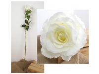 Kwiat RÓŻA wys. 77 cm (główka 12 cm) BIAŁA