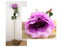 Kwiat RÓŻA wys. 77 cm (główka 12 cm) FIOLETOWA