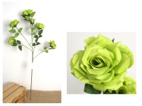 Kwiat RÓŻA wys. 78 cm (5 kwiatów 9x5 cm + pąk) ZIELONA