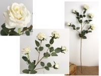 Kwiat RÓŻA wys. 81 cm, 5 ramion (5 kwiatów 7-4 cm) BIAŁA