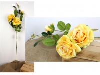 Kwiat RÓŻA wys. 81 cm (główka 4-12 cm) ŻÓŁTA