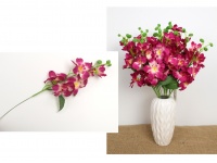 Kwiat STORCZYK łodyga wys.42 cm (6 kwiatów 3,5-7 cm) RÓŻOWY CIEMNY Z BIAŁYM ŚRODKIEM