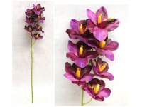 Kwiat STORCZYK orchidea wys. 61 cm (7 kwiatów 7 cm) - FIOLETOWY CIENIOWANY