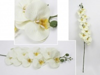 Kwiat STORCZYK silikonowy 3D PRINT 80 cm (9 kwiatów 11-9 cm) ecru z jasno żółtym środkiem