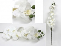 Kwiat STORCZYK silikonowy 3D PRINT 80 cm (9 kwiatów 11-9 cm) biały z jasno żółtym środkiem