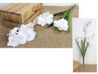 Kwiat STORCZYK silikonowy wys. 80 cm, 3 ramienny (kwiat 8x6x1 cm) BIAŁY
