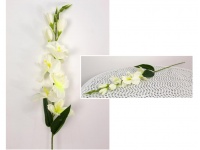 Kwiat sztuczny MIECZYK łodyga 75 cm 5 kwiatów 3 pąki - BIAŁY
